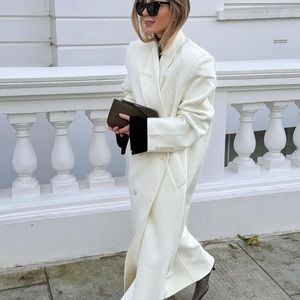 THE FRANKIE SHOP Gaia Oversized Double-Breasted Wool-Blend Felt Coat